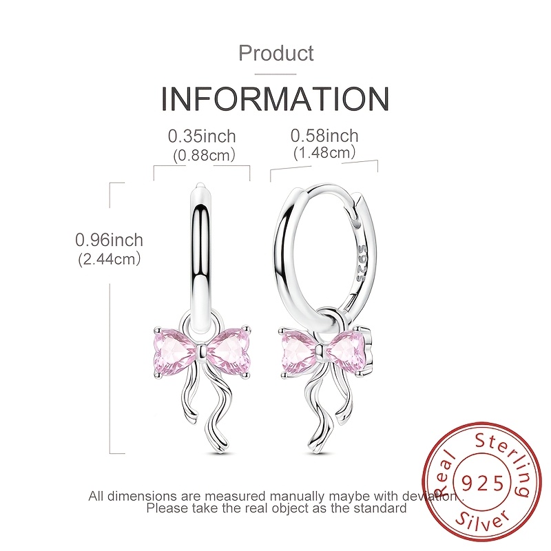Women's Elegant 925 Sterling Silver Earrings, Gift